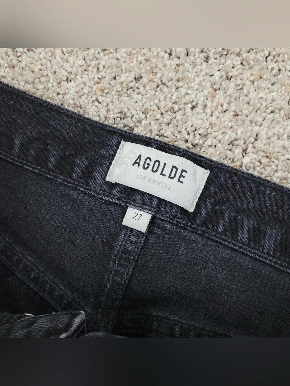 Agolde Parker Long Denim Shorts Womens 27